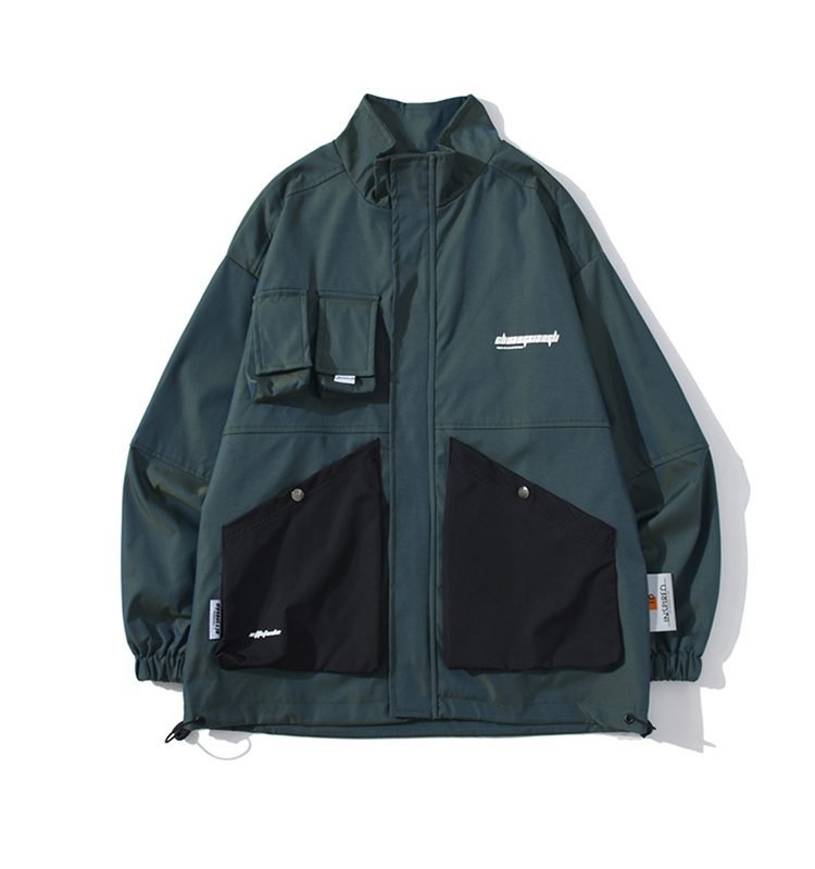 Color Block Jacket Baseball Uniform Women Loose Jacket | ShopDecimals