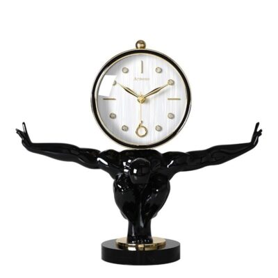 Instant Glance Large‑Face Desktop Clock – Nordic Metal Design, Dual‑Color Green/White, Stable 1.9 kg Build – Shopdecimals
