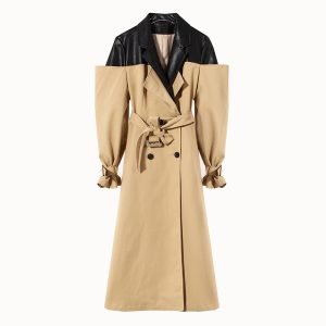Lightweight Double‑Breasted Over‑Knee Trench Coat for Women – Khaki/Black, Warm Yet Barely‑There, Shopdecimals