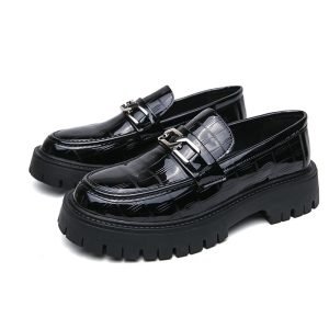 Men's Youth British Style Platform Big Head Workwear Leather Shoes |ShopDecimals