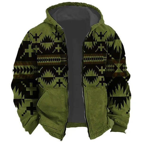 Men's Bejirog Hooded Tribal Printed Sweater | ShopDecimals
