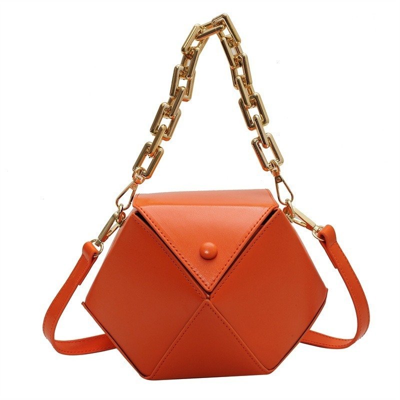 Niche Crossbody Korean Style One-shoulder Women's Fashion Three-dimensional Diamond-shaped Chain Handbag | ShopDecimals