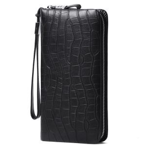 Men's Leather Long Zipper Multiple Card Slots Wallet | ShopDecimals