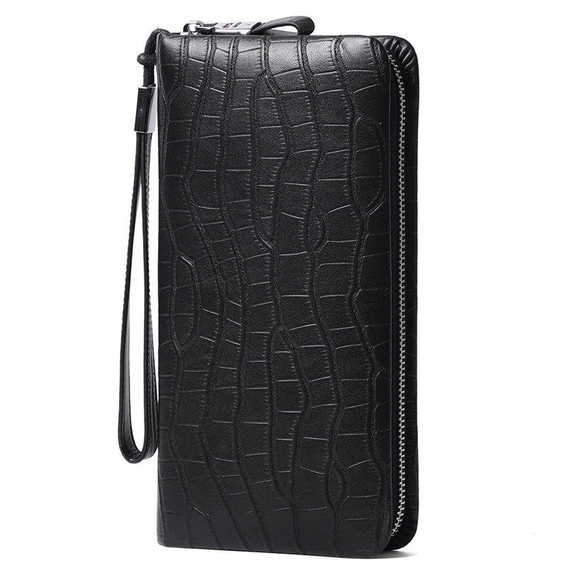 Men's Leather Long Zipper Multiple Card Slots Wallet | ShopDecimals