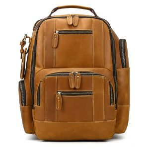 Men's Leather Backpack Retro Large Capacity Multi-pocket | ShopDecimals