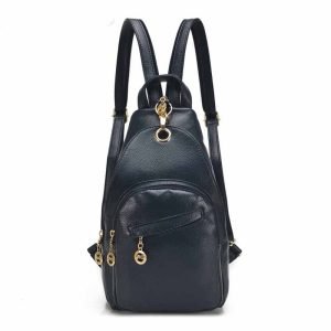 Multifunctional One-shoulder Messenger Chest Bag PU Leather Backpack Shoulder Bag | ShopDecimals