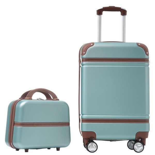 Lightweight 20‑Inch Hard‑Shell Carry‑On with Built‑In Cosmetic Bag – TSA Lock, Silent 360° Spinners – Shopdecimals
