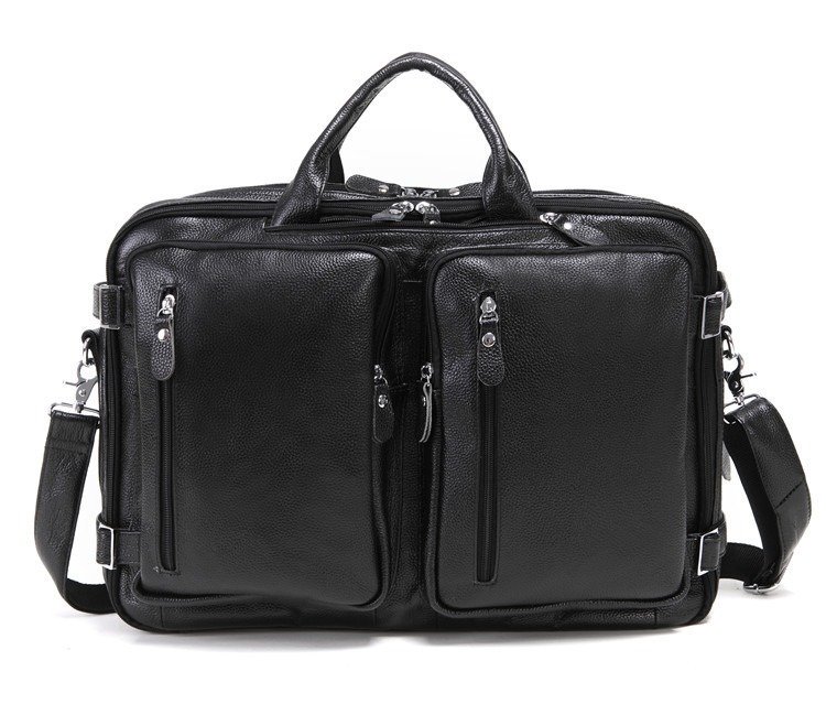Multi Functional Leather Men's Briefcase | ShopDecimals