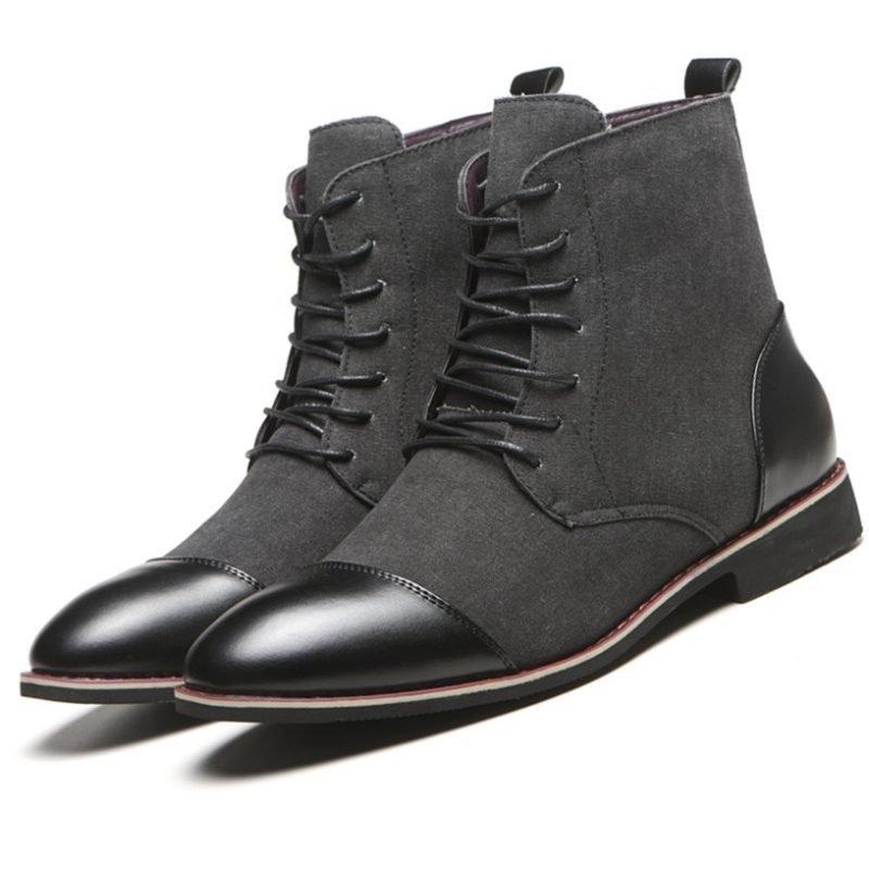 Men's Boots Plus Size Canvas Martin Boots | ShopDecimals