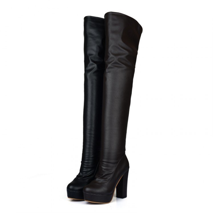 Elastic Force Show Legs Knight Boots Over The Knee | ShopDecimals