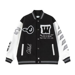 Moon Letter Pattern Baseball Uniform Jacket | ShopDecimals