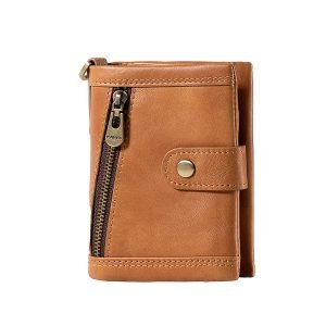 Zipper V genuine Leather Wallet For Women | ShopDecimals