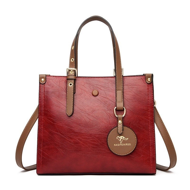 Oil Wax Cowhide Commuter Elegant Women Bag | ShopDecimals