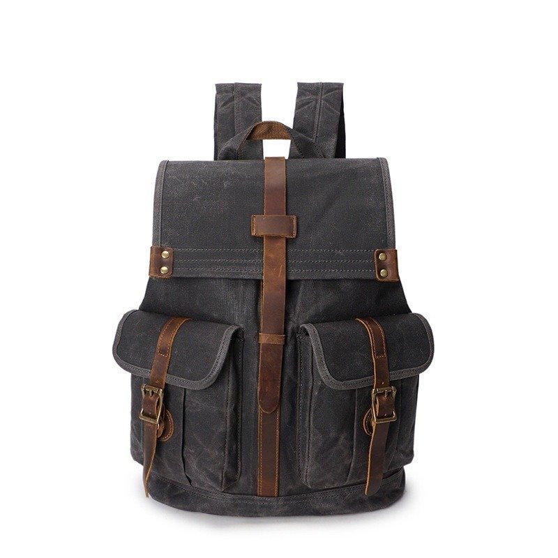 Men's Oil Wax Canvas Vintage Travel Backpack | ShopDecimals