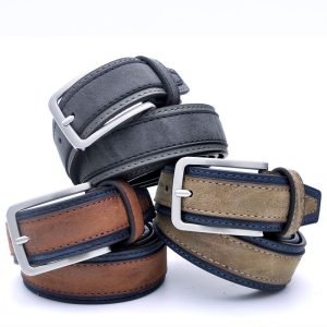 Fashion Casual Belt PU Jeans For Men | ShopDecimals