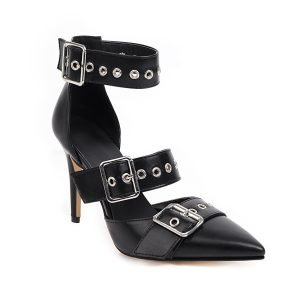 Product Sexy Stiletto Super High Heel Super Large Buckle Strap Hollow Sandals Women | ShopDecimals