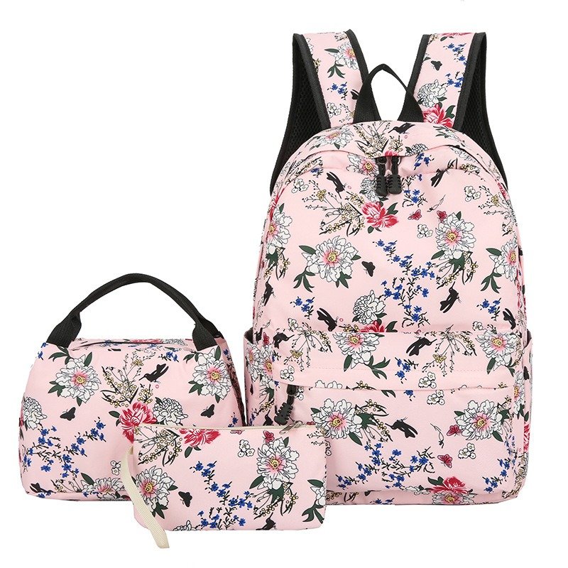 Casual Backpack Three-piece Large Capacity Student Schoolbag | ShopDecimals