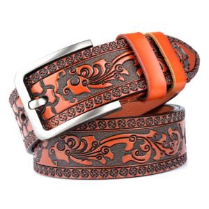 Carved craft men's belt | ShopDecimals