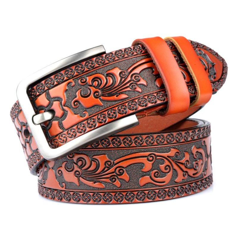 Carved craft men's belt | ShopDecimals