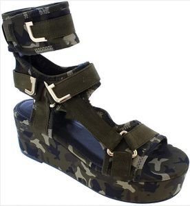 Snake Fish Mouth Wedge Velcro Sandals | ShopDecimals