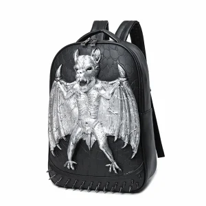 3D Fashion Bat Leather Laptop Backpack | ShopDecimals
