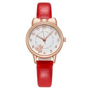 Personality Cute Kawai Cat Net Red Luminous Student Watch Female Quartz Watch | ShopDecimals