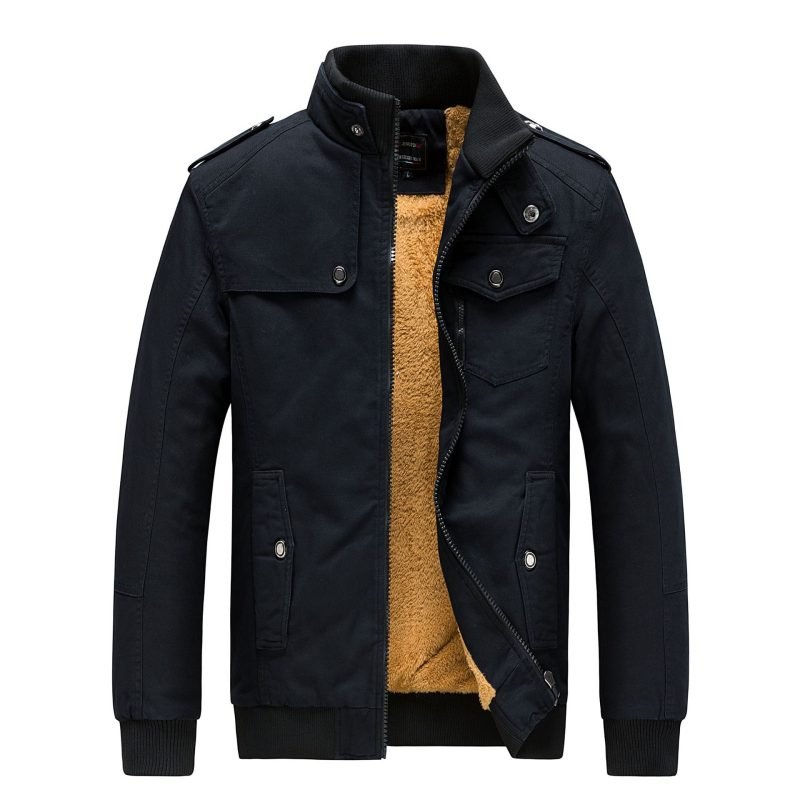 Men's Jacket Fleece-lined Thickened Slim Fit Coat | ShopDecimals