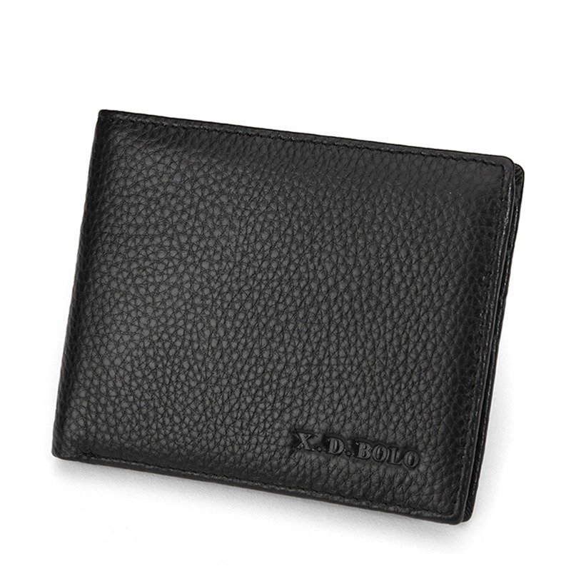 Men's Leather Wallets Ultra-thin First Layer Cowhide Short Wallet | ShopDecimals
