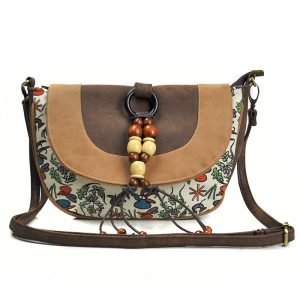 Female Ethnic Style Leather Messenger Dumpling Bag | ShopDecimals