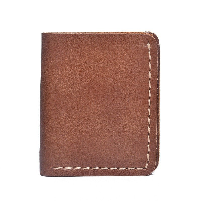 Vintage Crazy Horse Leather Short Wallet | ShopDecimals