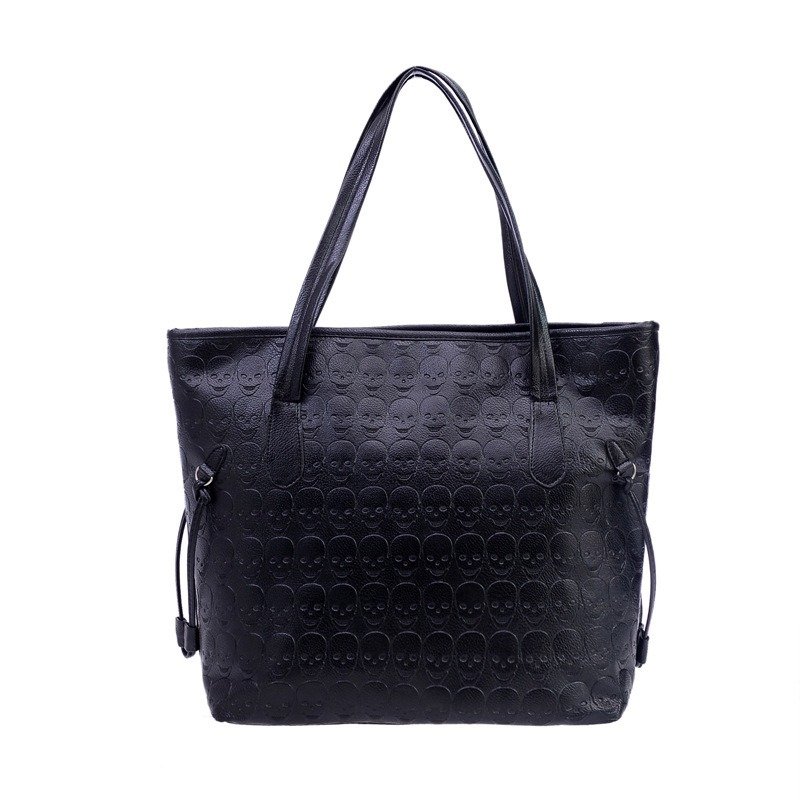 Pu Leather Hand-held Fashion Embossed Skull Handbag | ShopDecimals