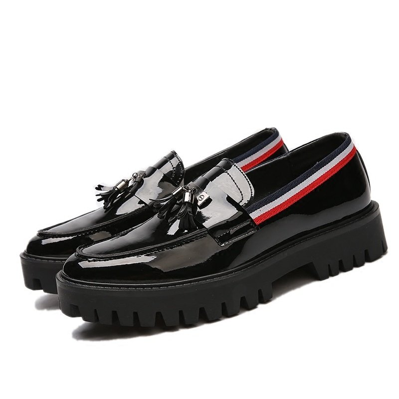 Spring British style casual men's leather shoes