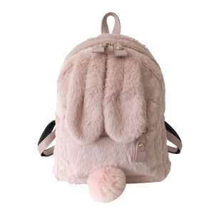 Backpack Plush Bunny Ears Backpack Super Cute Soft Girl | ShopDecimals