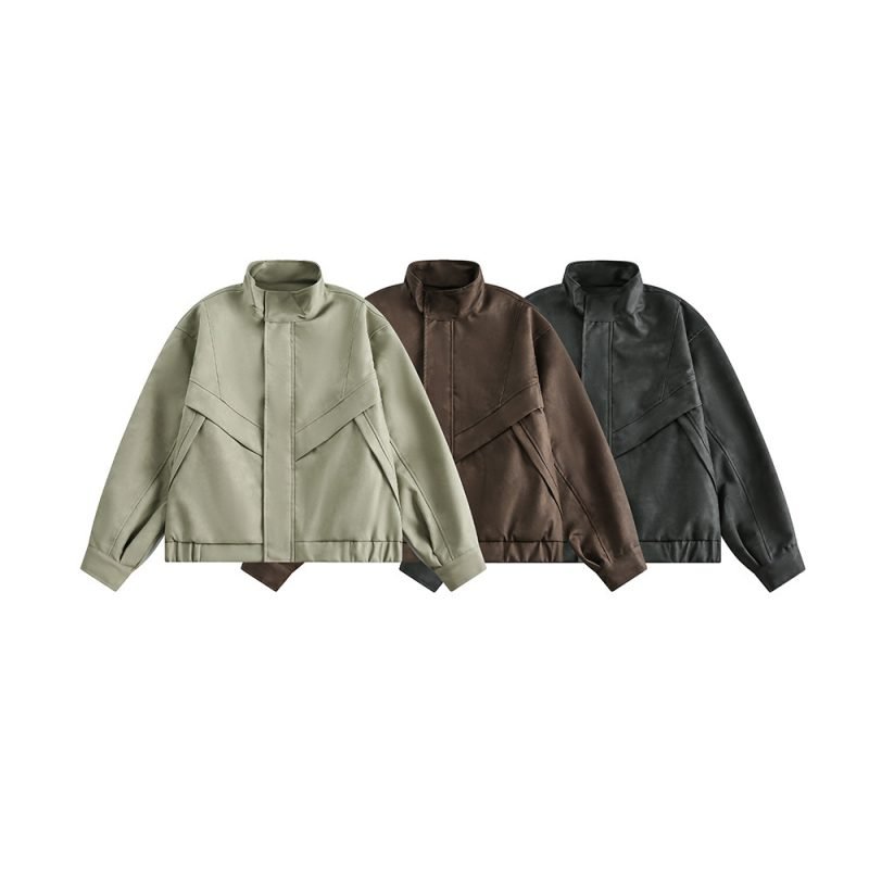Men's Stand Collar PU Retro Biker's Jacket Casual Coat | ShopDecimals
