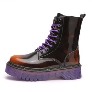 Large Size Cowhide High-top Casual Shoes | ShopDecimals