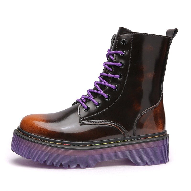 Large Size Cowhide High-top Casual Shoes | ShopDecimals