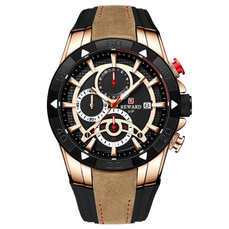 Men's Watch Calendar Watch Tape Quartz Watch Six-pin Watch Business Men's Watch | ShopDecimals