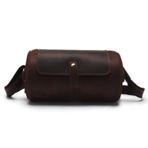 Vintage Leather Cylinder Bag | ShopDecimals