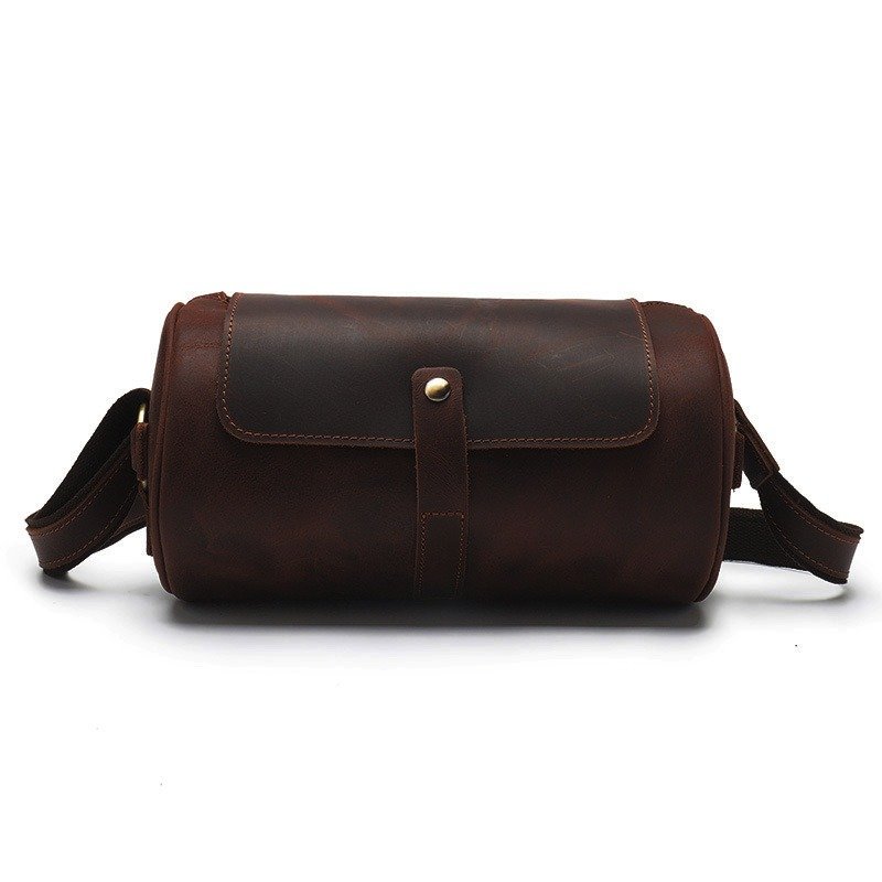 Vintage Leather Cylinder Bag | ShopDecimals