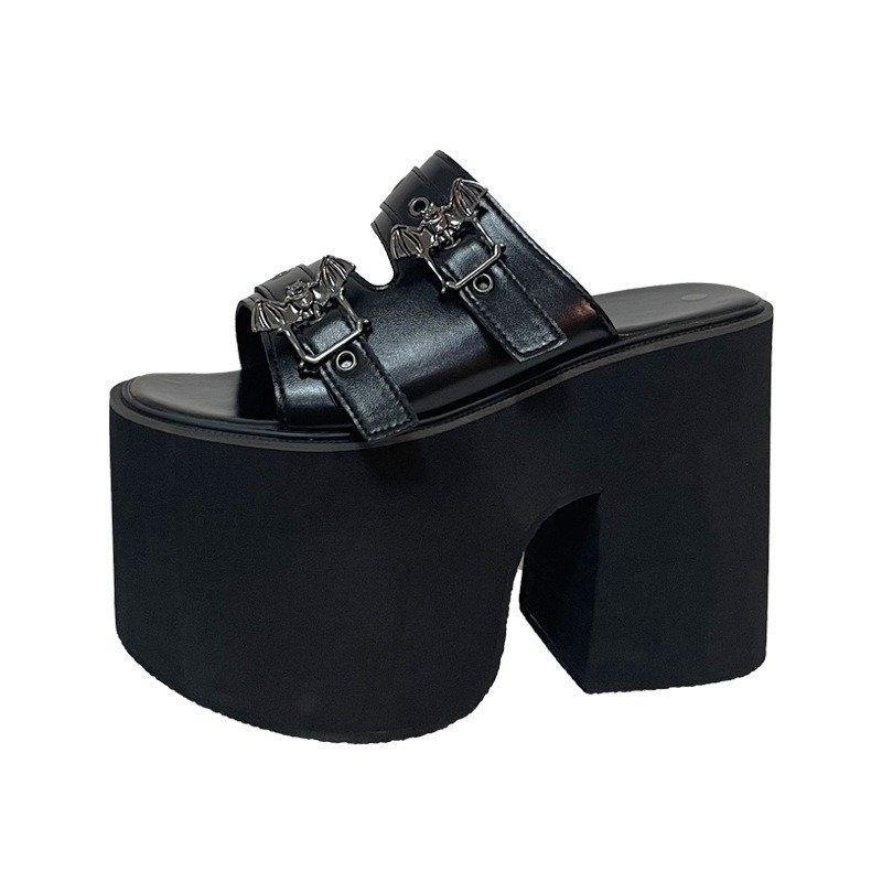 Super High Heel Muffin Platform Chunky Heel Women's Slippers | ShopDecimals