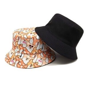 Puppy Pattern Bucket Hat Cartoon Double-sided Wearing Sunshade | ShopDecimals