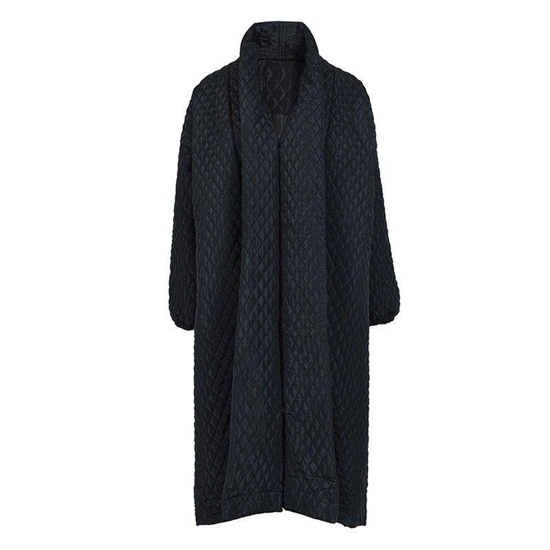 Female Spring Niche Back Row Button Loose Large Size Knee-length Cotton Jacket | ShopDecimals