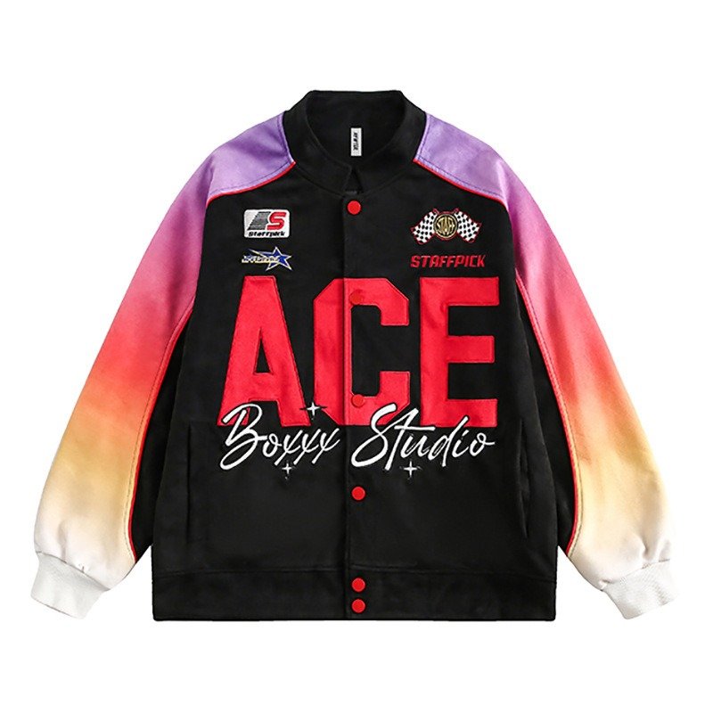Niche Letters Baseball Uniform Jacket Men And Women Contrast Color | ShopDecimals