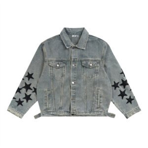 XINGX Veneer Embroidery Stitching Denim Clothes Jacket | ShopDecimals