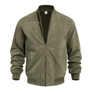 Men's Casual Plus Size Suede Zipper Men's Jacket