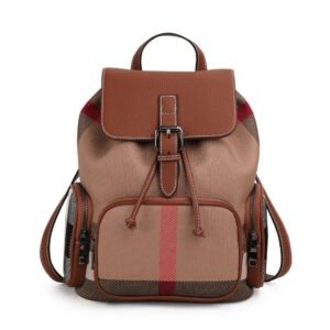 Women's Classic Plaid Leather Backpack | ShopDecimals