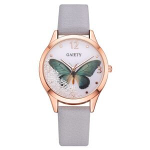 Gaiety Brand Women Watches Luxury Removable Rhinestone Butterfly Watches Ladies Leather Dress Wrist Watches | ShopDecimals