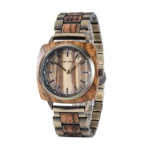 Lightweight Wooden Hexagon Retro Watch – Bold Geometry for Artistic Men | Shopdecimals