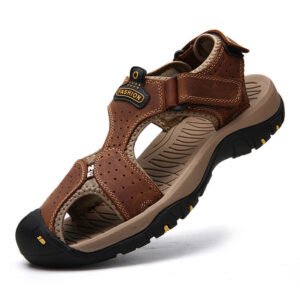 Anti-slip Top Layer Cowhide Beach Sandals Shoes | ShopDecimals