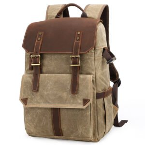 Wax Dye Rucksack Camera Backpack Bag | ShopDecimals